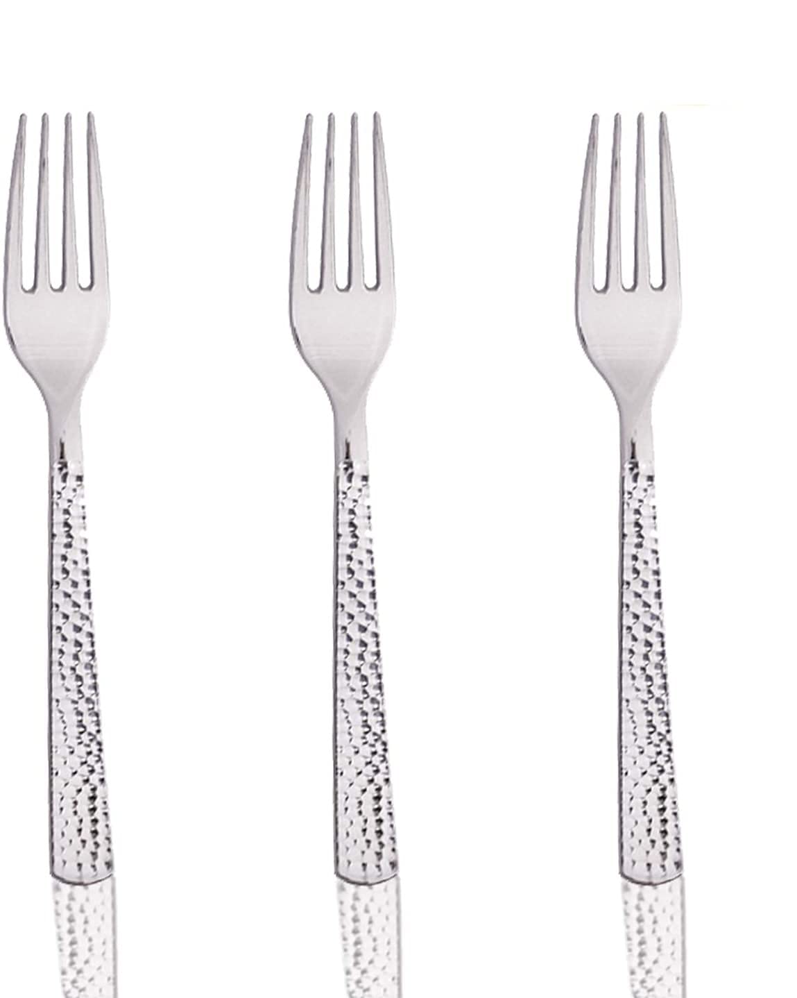 1000 Pcs Heavyweight Disposable Plastic Silver Forks - Premium Hammered Silverware Bulk Pack - Durable Fancy Cutlery Set for Wedding, Birthday Party, Catering & Events - Elegant Flatware for Buffets, Picnics & Special Occasions