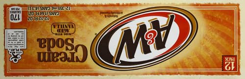 A&W Cream Soda - 12 Pack (12 Fl Oz Cans) | Refreshing Vanilla Flavored Soda for Parties, BBQs & Family Gatherings