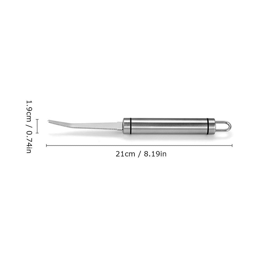 Premium Stainless Steel Grapefruit Knives 2-Pack - Serrated Edge Fruit Cutting Tools with Ergonomic Non-Slip Handle - Perfect for Kiwi, Mango, Citrus Fruits, Desserts & Apples - Ideal for Breakfast, Fruit Salads & Kitchen Prep