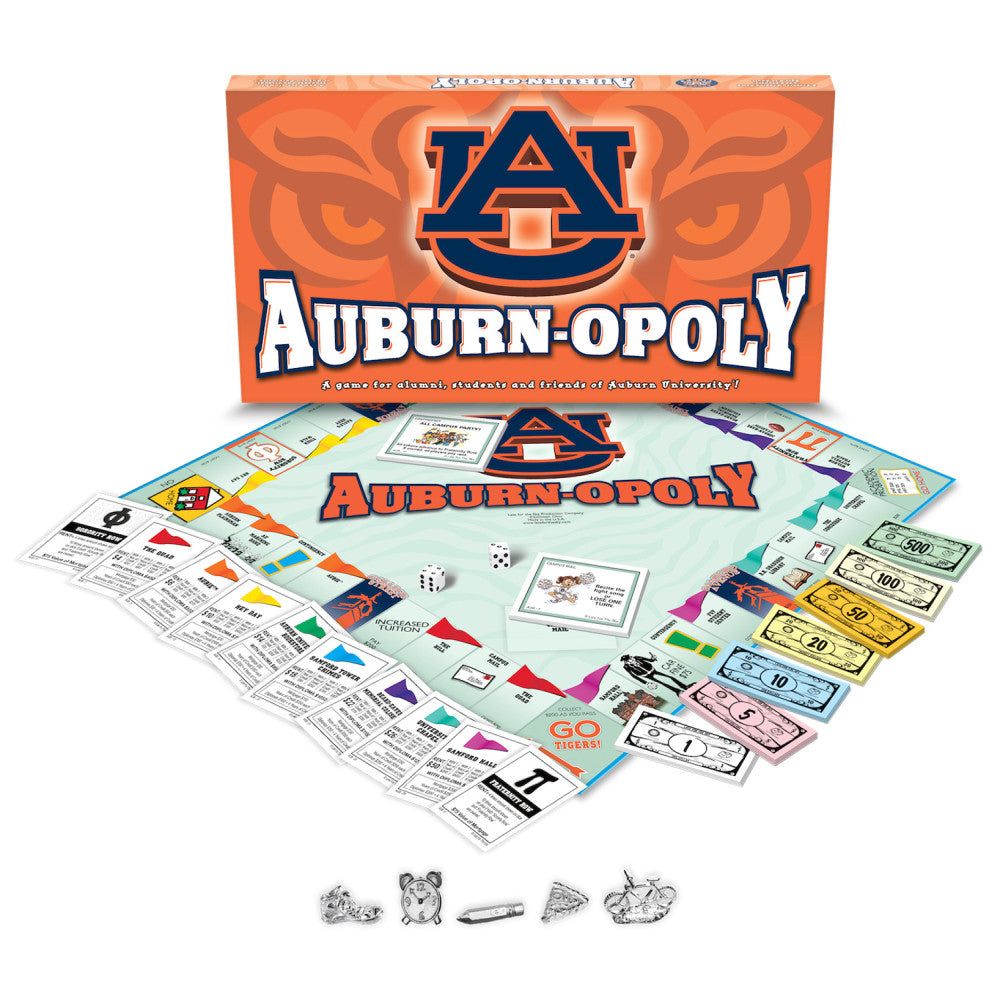 Auburnopoly - Auburn University Themed Monopoly Board Game for College Students & Alumni - Perfect for Game Nights, Tailgating & Tiger Pride Celebrations
