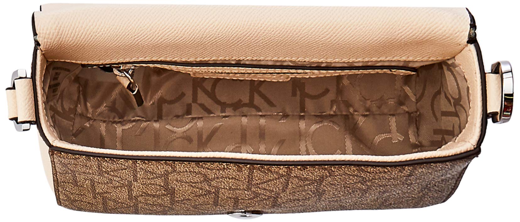 Calvin Klein Clara Signature Monogram Key Item Demi Shoulder Bag for Women | Stylish Crossbody Purse for Work, Travel & Everyday Use | Fashionable Handbag with Adjustable Strap