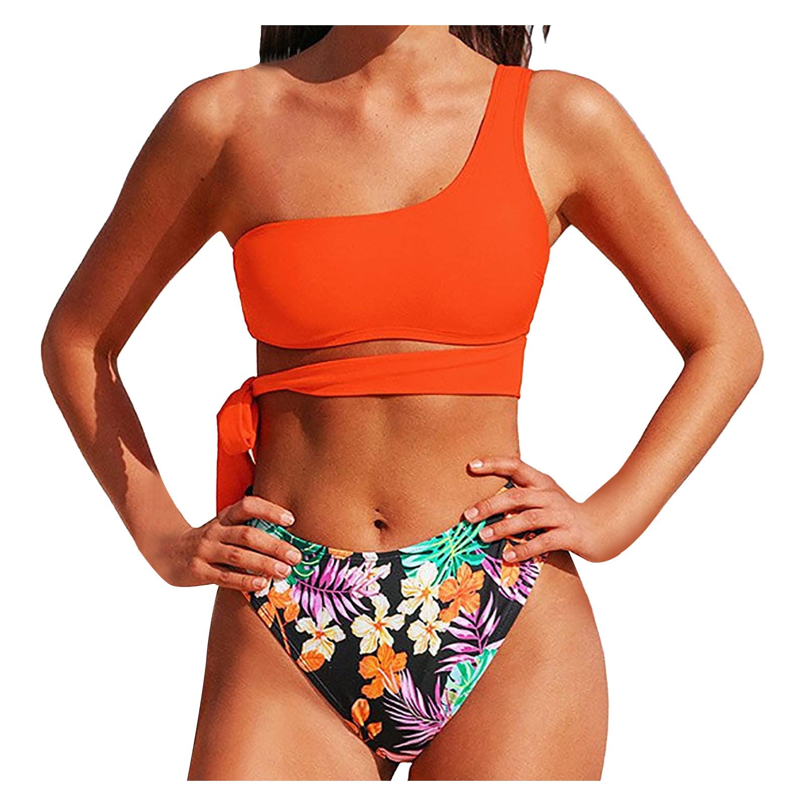 **Sexy One Shoulder Bikini Set for Women - Trendy Swimwear, Bathing Suits & Biquini Maillot De Bain Femme - Perfect for Beach, Pool & Vacation**