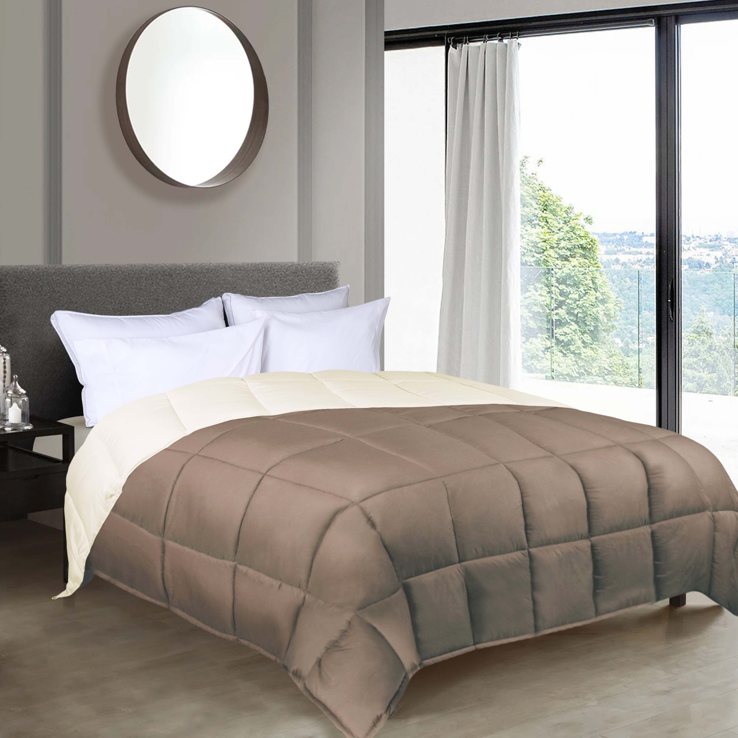 Luxury Brushed Microfiber Reversible Comforter Set - Ultra Soft Bedding for All Seasons - Perfect for Master Bedroom, Guest Room & Dormitory