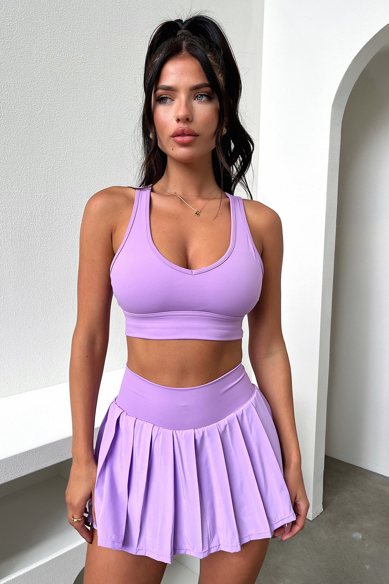 Alani High Support Sports Bra for Women - Purple | Workout, Running, Yoga & Gym Essentials