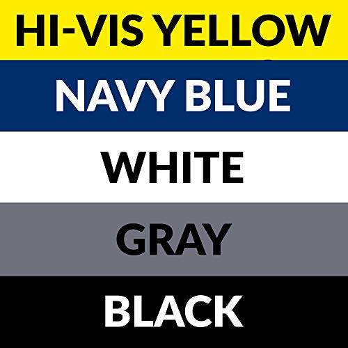 Hi Vis Yellow + Navy + White + Gray + Black (5 Pairs)