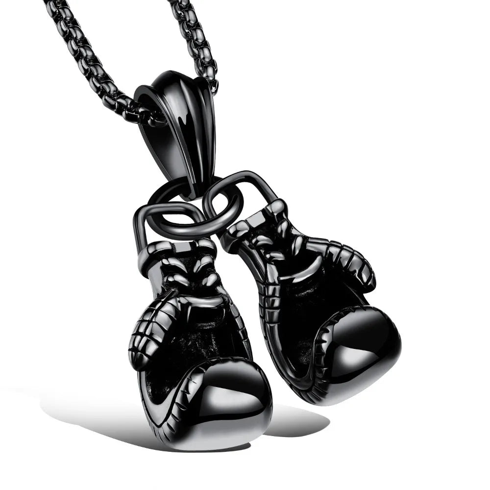Boxing Glove Pendant Necklace - Durable Stainless Steel Boxing Jewelry for Men & Women - Perfect for Fighters, Boxing Fans & Sports Enthusiasts