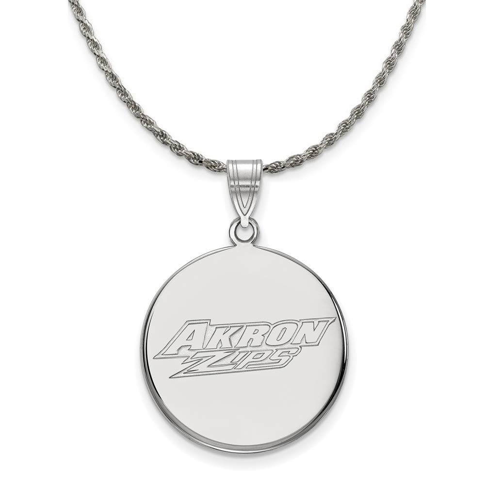 Akron Sterling Silver Disc Pendant Necklace - Elegant Black Bow for Gifts & Parties