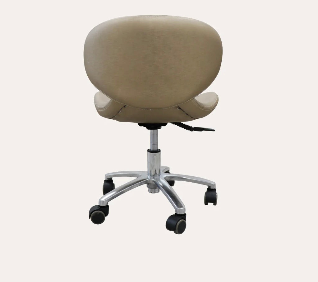 Aurora Adjustable Pedicure Stool with Backrest - Ergonomic Footrest for Salon, Spa & Home Use - Comfortable Manicure & Pedicure Chair for Nail Technicians & DIY Beauty Care