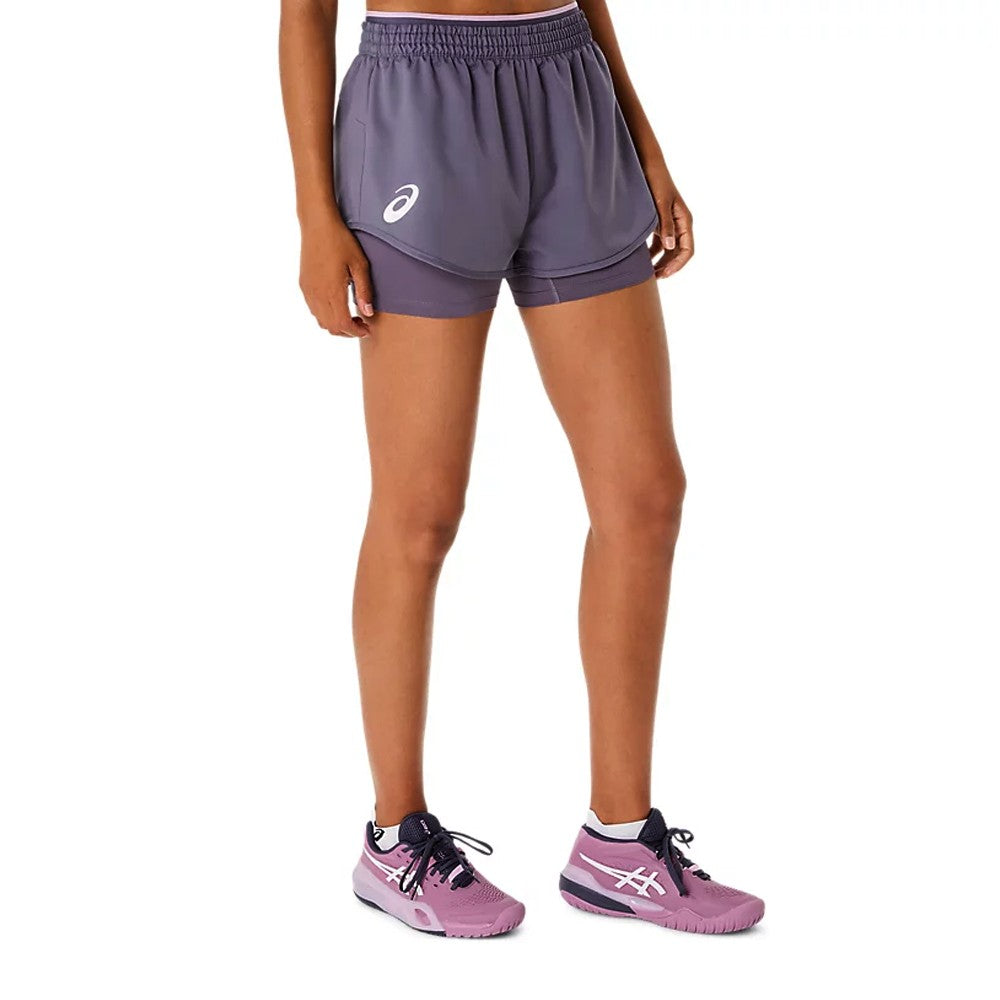 ASICS Women's Running Shorts - Lightweight Athletic Shorts for Training & Gym Workouts - Greyish Purple Color - Perfect for Jogging, Yoga & Fitness Activities