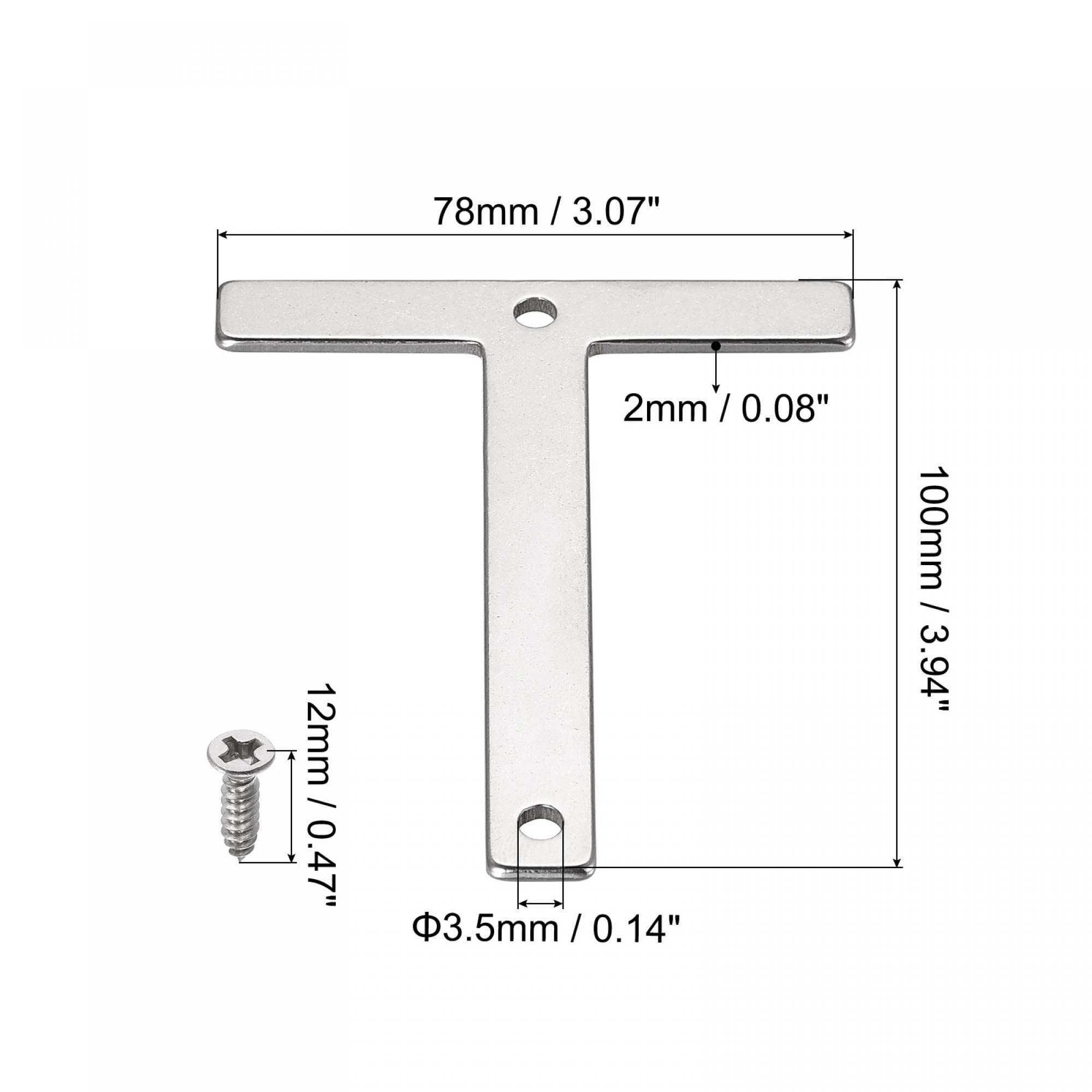 uxcell 3.94 Inch Polished Stainless Steel Letter T - House Numbers, Mailbox Letters, Hotel Address Signs for Doors & Walls | Durable Outdoor & Indoor Use