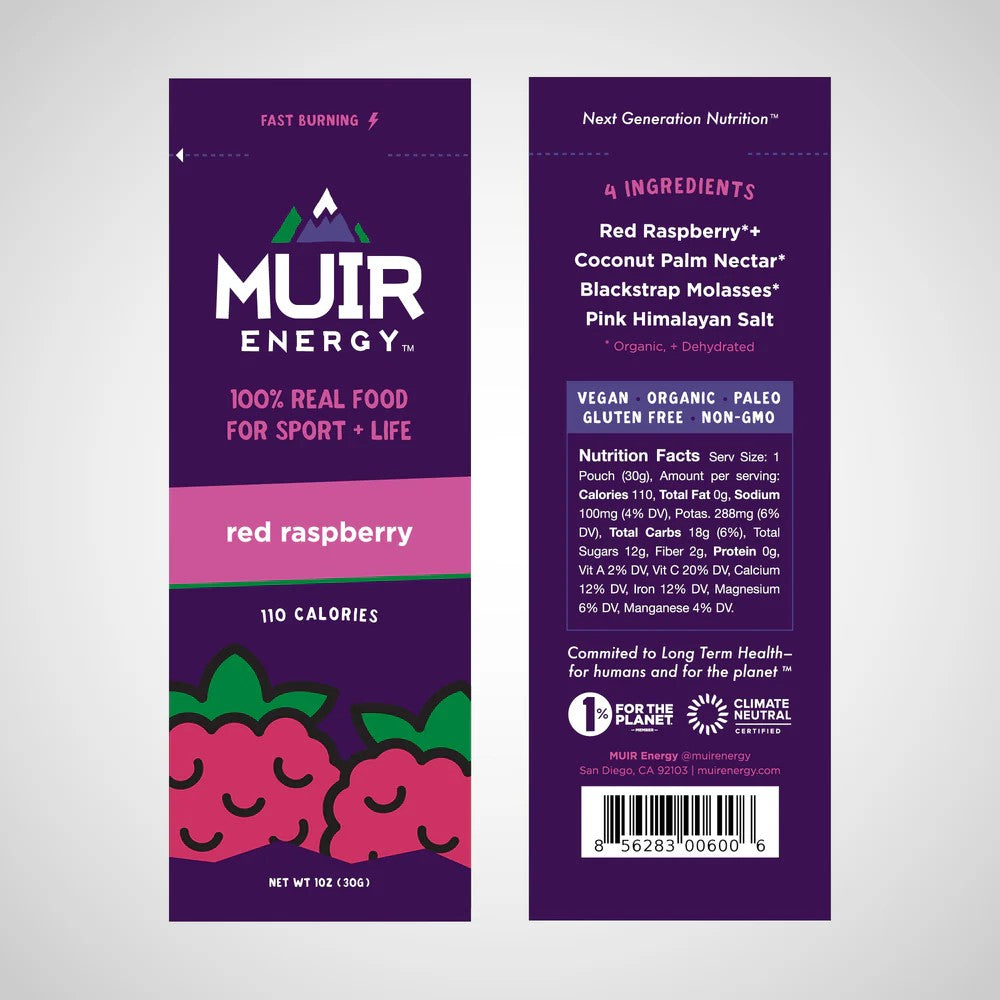Muir Energy Gel - Fast Burning Sports Nutrition for Runners, Cyclists & Athletes | Quick Energy Boost for Endurance & Performance