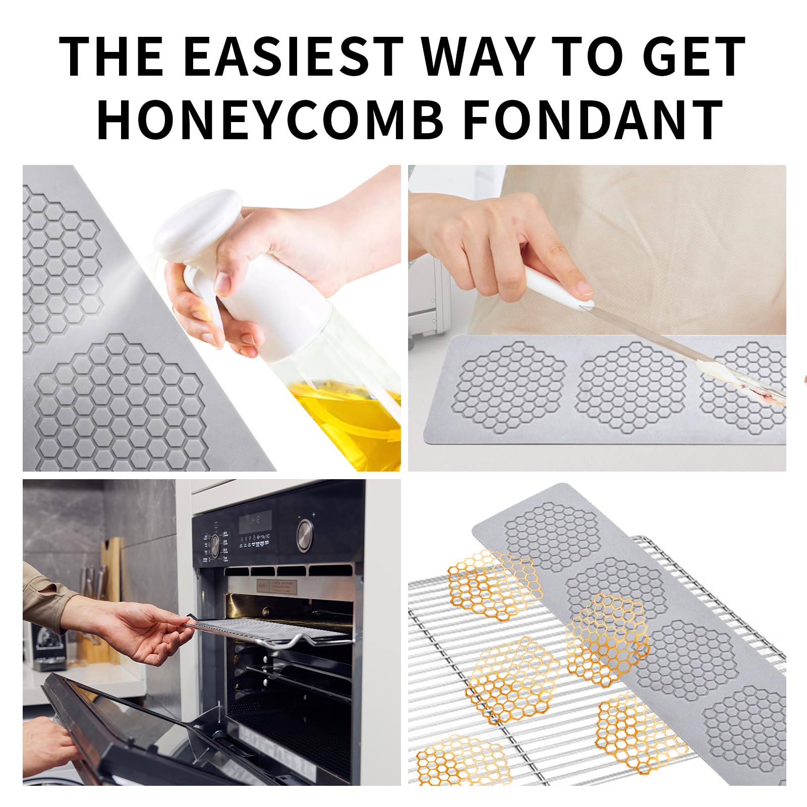 Premium 3D Beehive Silicone Molds (2-Pack) - Honeycomb Fondant & Candy Molds for Baking, Polymer Clay, Sugar Crafts - Perfect for Cupcake, Cake Decorating & DIY Dessert Making - Ideal for Parties, Weddings & Home Baking Projects