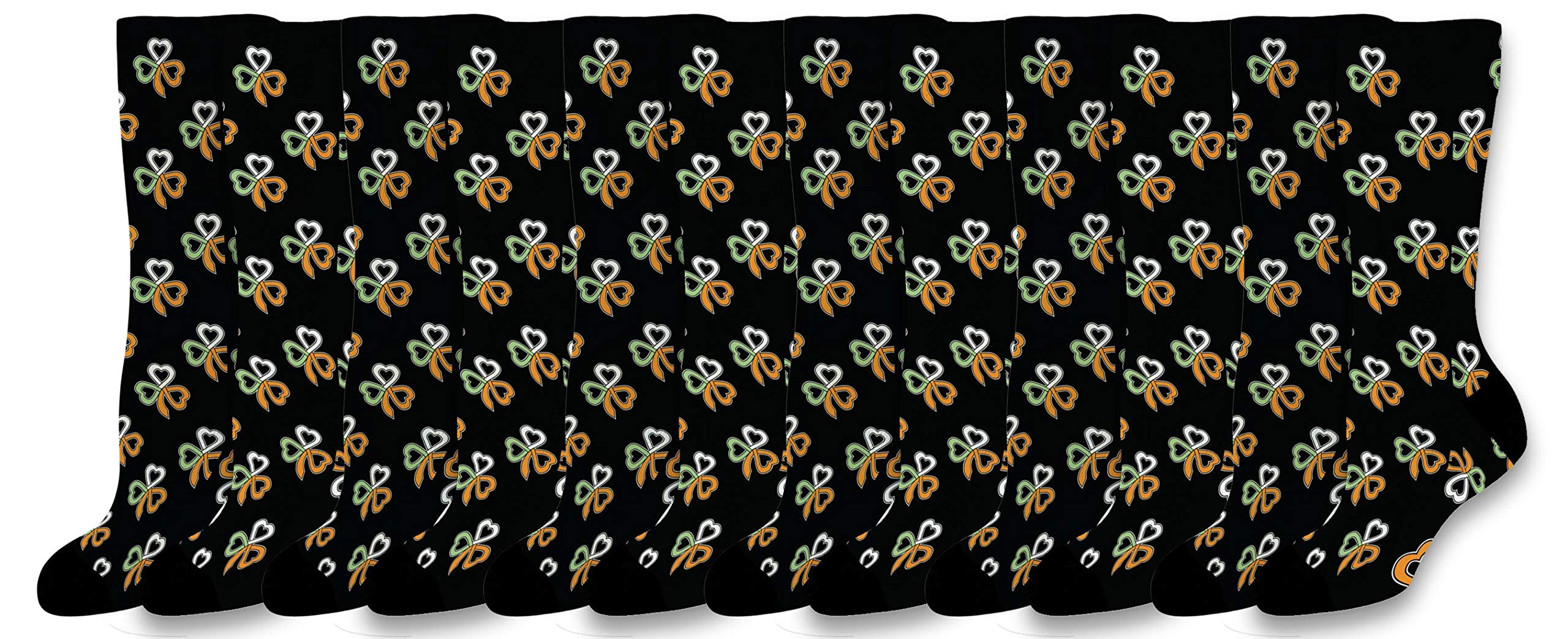 Celtic Heart Shamrock St. Patrick's Day Novelty Crew Socks - Irish-Themed Fun Socks for Men & Women - Perfect for St. Patrick's Day Parties, Irish Festivals & Lucky Gift Giving