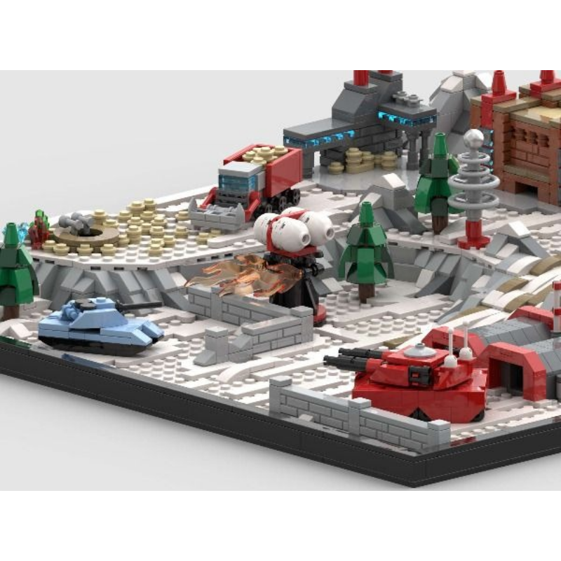 1646pcs MOC 142272 Command & Conquer Red Alert Soviet Base Building Blocks Set - Military Strategy Game Themed Construction Toy for Adults & Teens - Perfect for C&C Fans, War Game Enthusiasts & Collectors