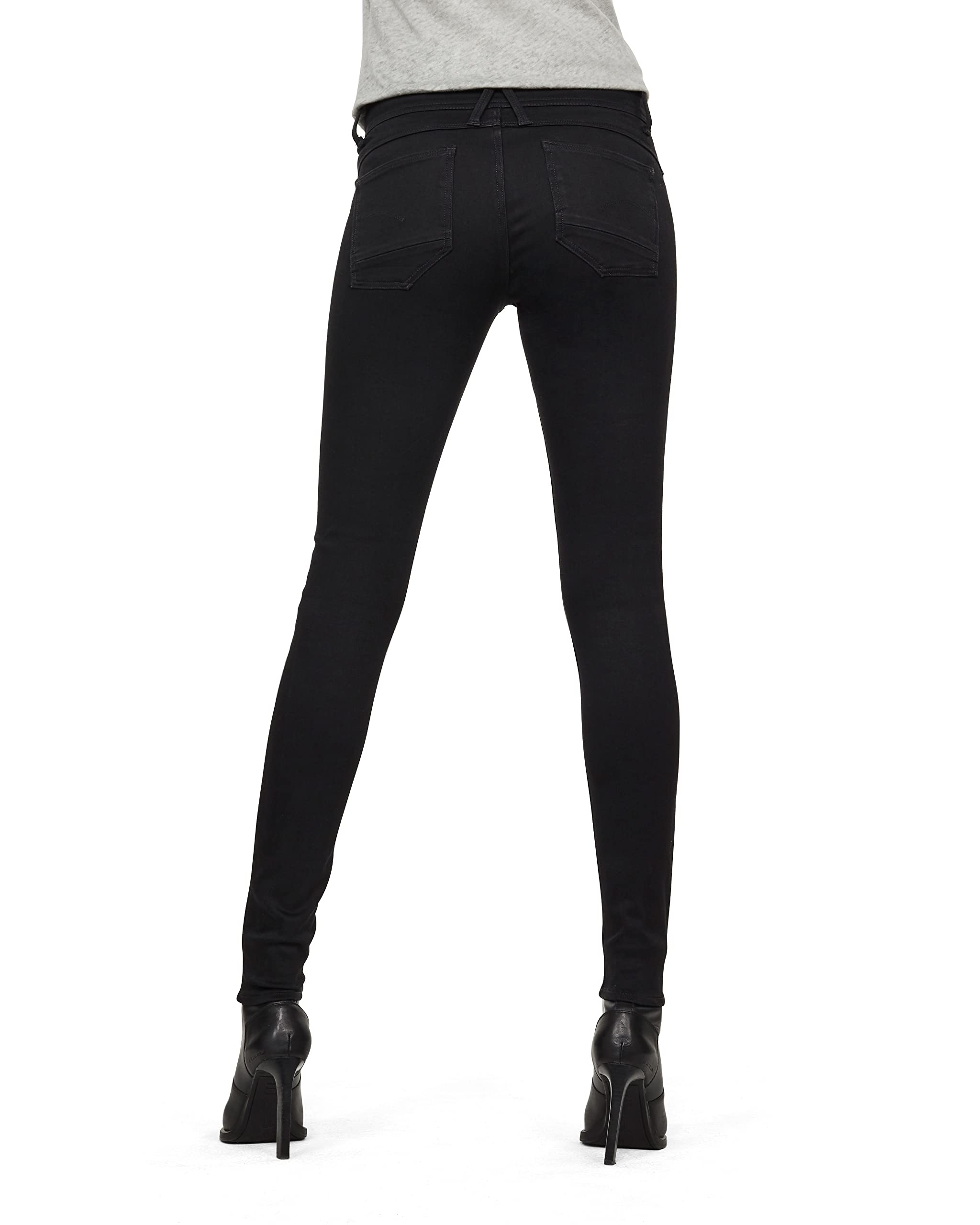 G-STAR RAW Women's Lynn D Mid Rise Super Skinny Fit Jeans - Stretch Denim Pants for Women | Perfect for Casual Wear, Night Out & Everyday Fashion