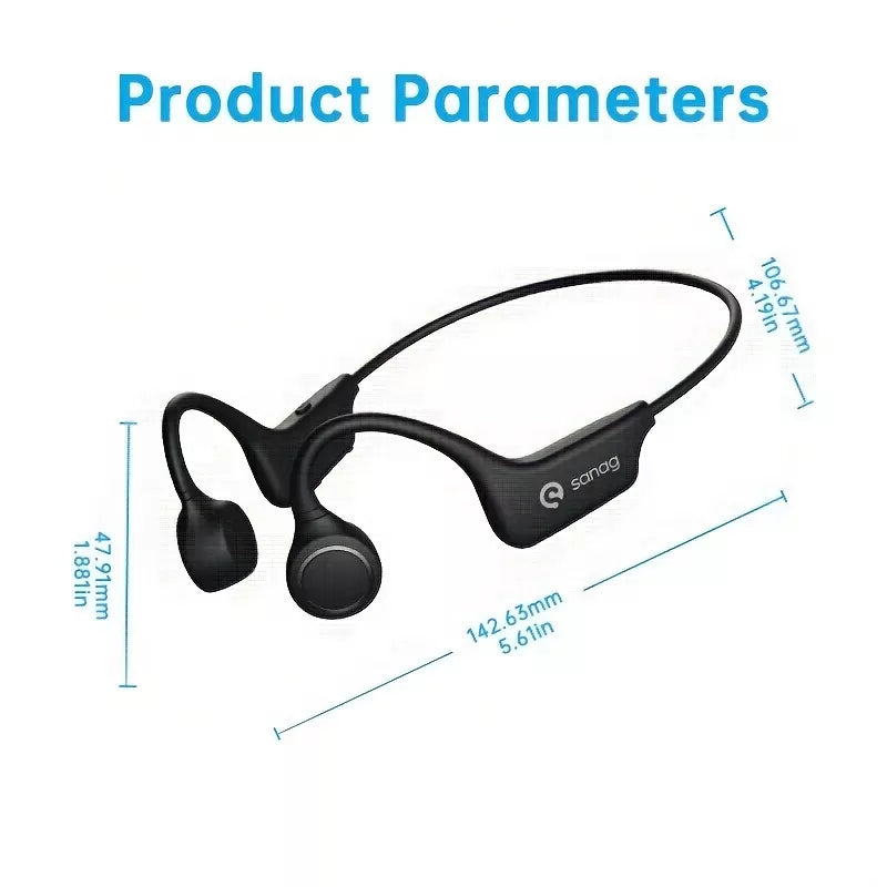 Sanag A18S Pro Open Ear Wireless Bluetooth Sports Headphones - Lightweight, Sweatproof for Running, Cycling & Gym Workouts