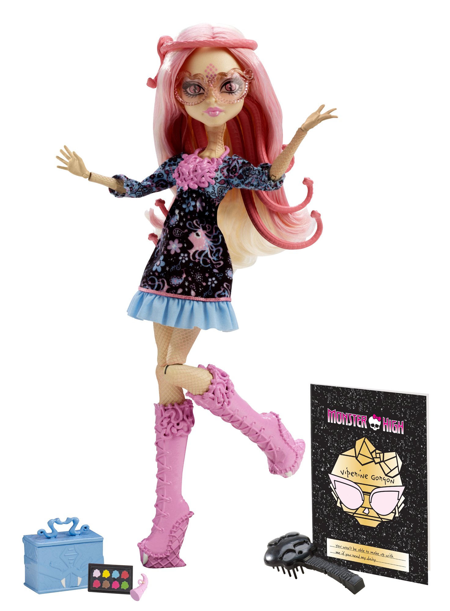 Monster High Frights Camera Action Viperine Gorgon Doll - Collectible Fashion Doll for Kids & Fans | Perfect for Playtime, Display & Gift Giving