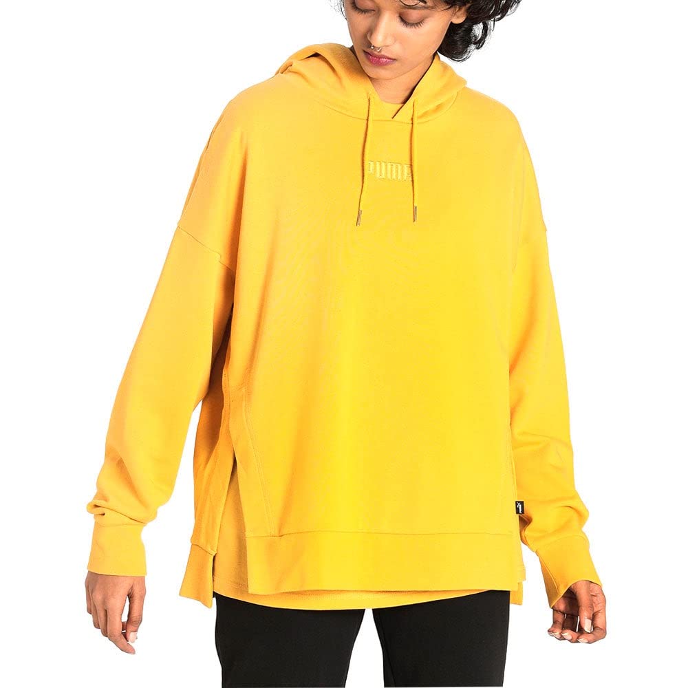 Puma Women's Her Hoodie - Casual Pullover Sweatshirt, Yellow | Perfect for Gym, Running & Everyday Wear