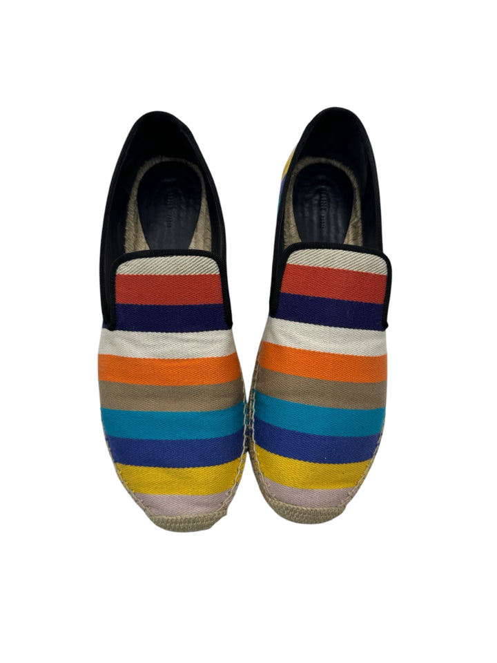 Celine Rainbow Stripe Espadrille Women's Shoes - Size 40 (US 10) | Comfortable Summer Wedges for Beach, Vacation & Casual Outfits