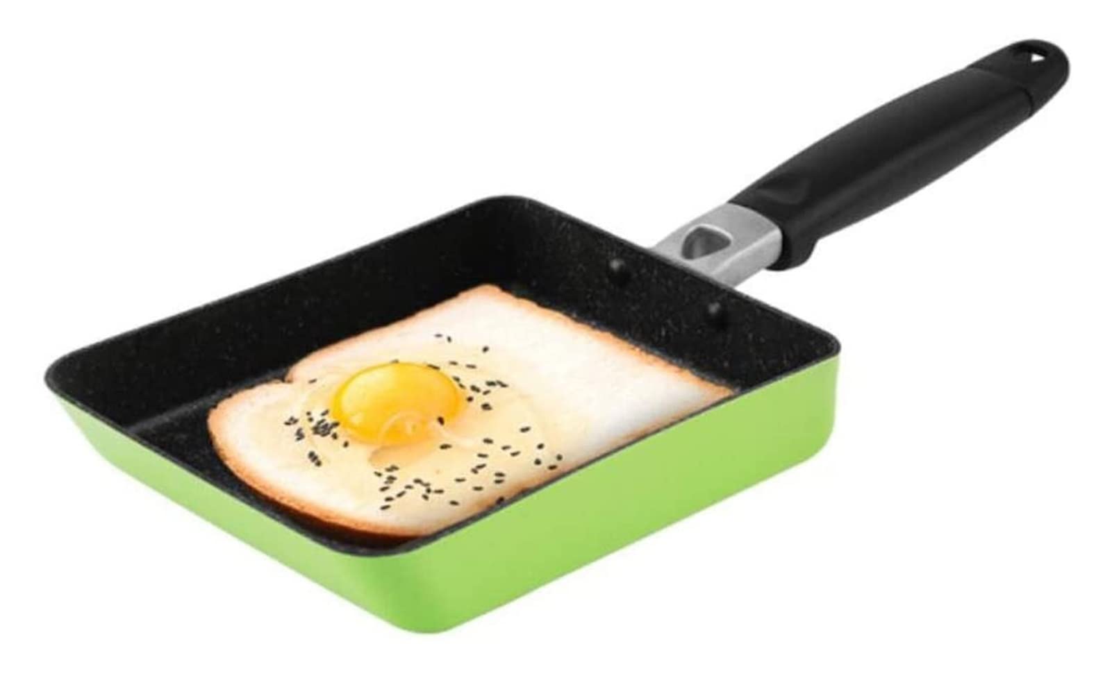 Healthy & Smoke-Free 6 Inch Square Wok Pan - Nonstick Aluminum Induction Cookware for Stir Fry, Sauté & Asian Cooking | Handiya Wok Cookery