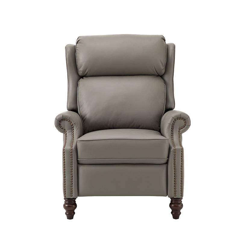 Lucina Genuine Leather Manual Recliner Chair - Handcrafted Premium Leather Living Room Furniture for Relaxation & Comfort - Perfect for Home Theater, Reading Nook, and Office Lounge