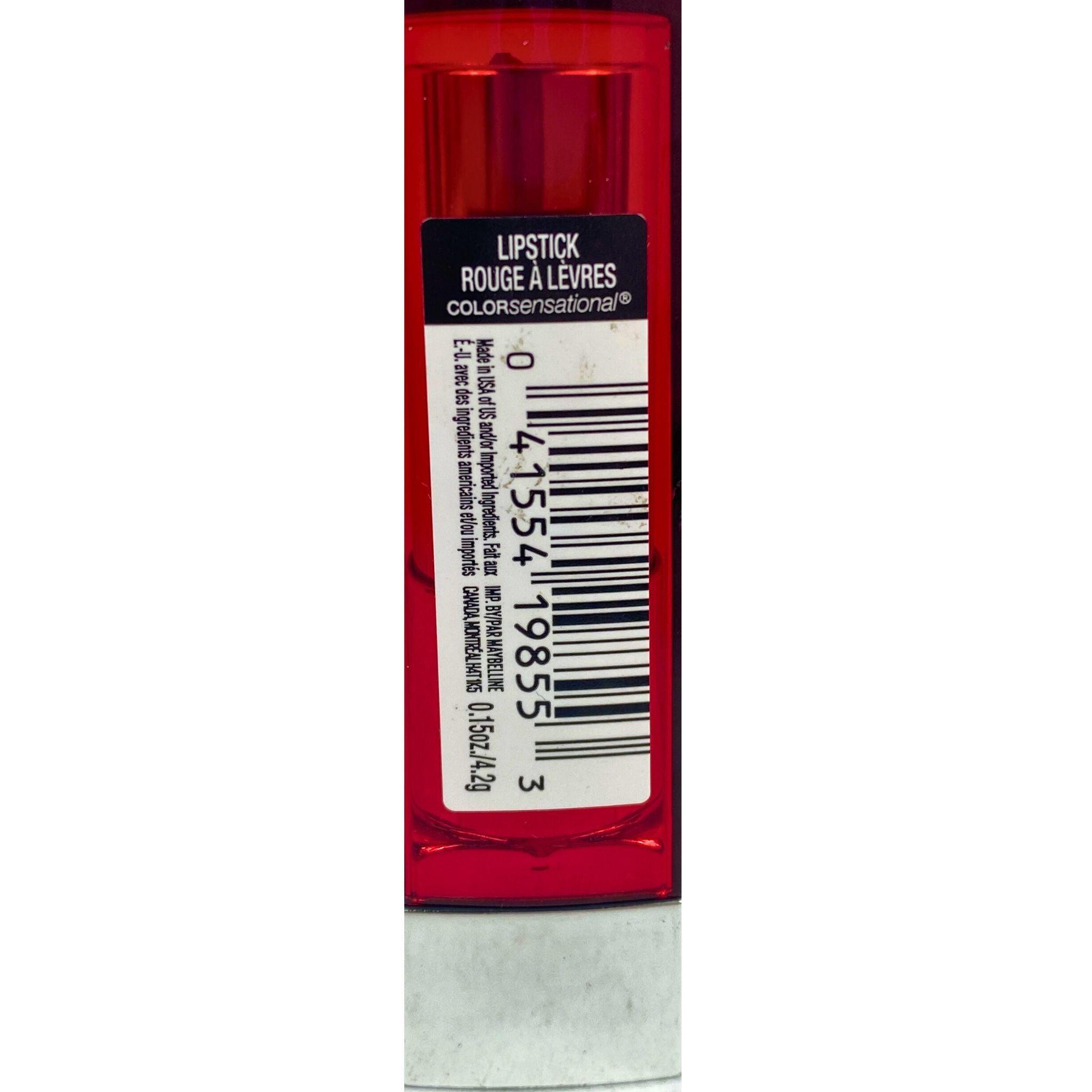 Maybelline Color Sensational Cream Lipstick - 645 Red Revival, 0.15 oz (50 Pcs Bulk) - Long Lasting Moisturizing Lip Color for Parties, Weddings & Everyday Wear