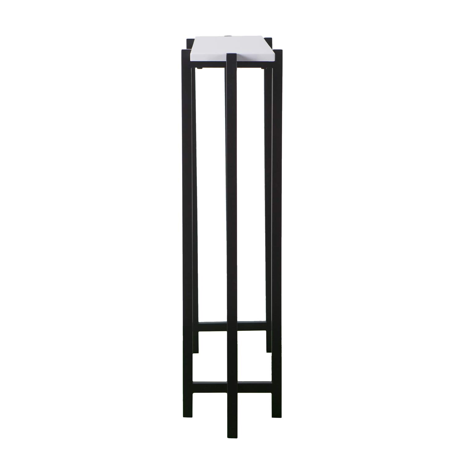 SEI Furniture Helena Contemporary Narrow Console Table - Black | Modern Entryway Sofa Table for Hallway, Living Room & Foyer Decor