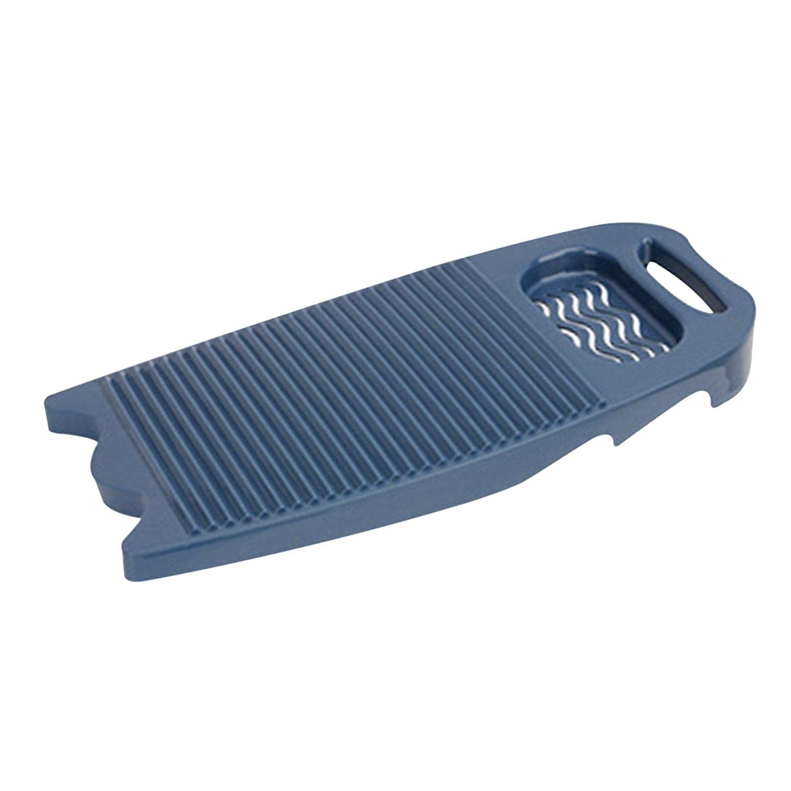 Plastic Washboard Laundry Board - Heavy Duty Hand Washing Tool for Clothes | Manual Laundry Cleaning Board | Dark Blue | Perfect for Camping, Travel & Emergency Use