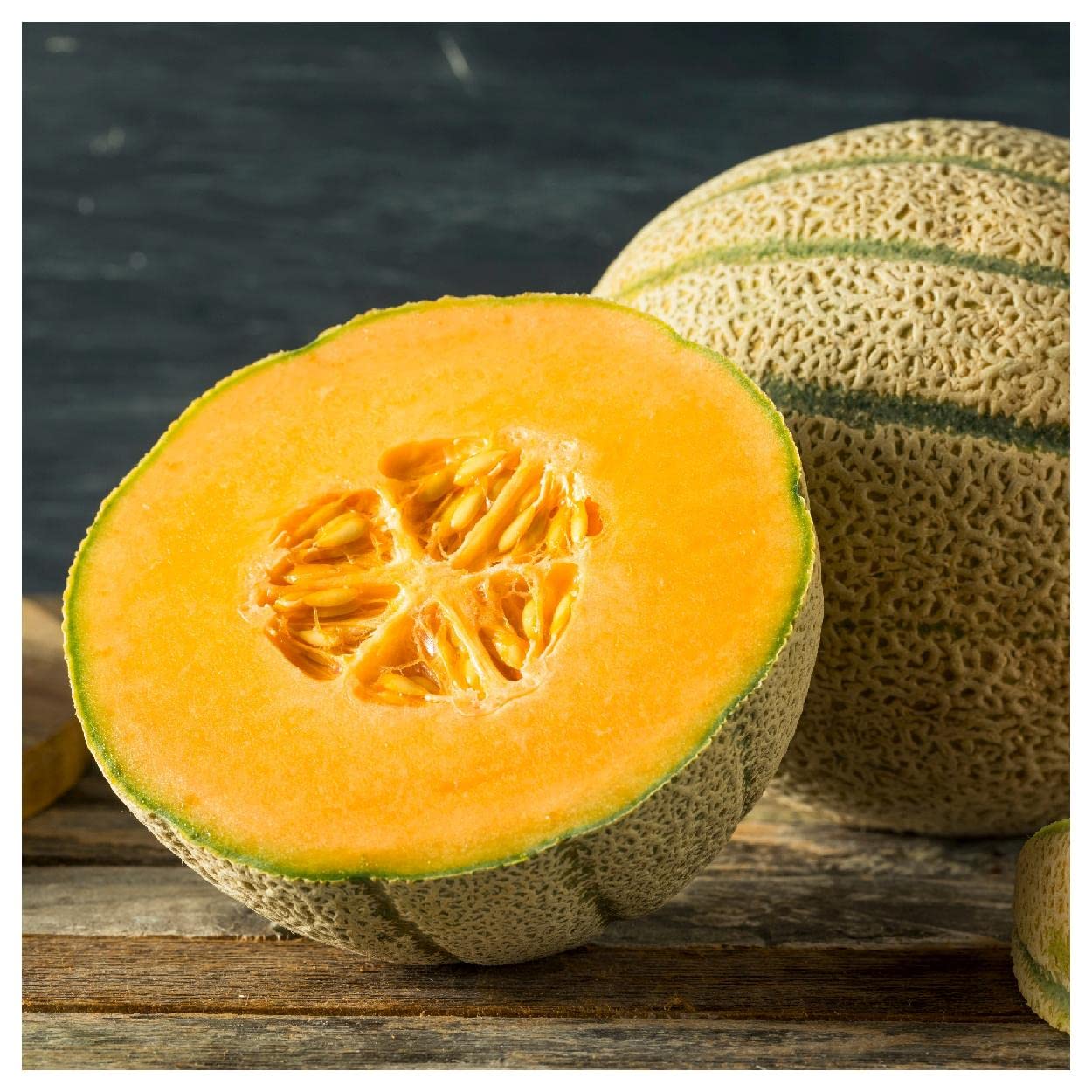 Everwilde Farms - 1 Pound Organic Hales Best Jumbo Cantaloupe Seeds - Gold Vault Packet for Home Gardening & Fresh Fruit Harvesting