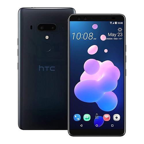 HTC U12+ 128GB Unlocked Smartphone - Translucent Blue | GSM Compatible | Perfect for Streaming, Gaming & Business Use