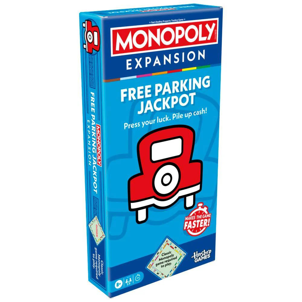 MONOPOLY FREE PARKING JACKPOT Expansion Pack - Board Game Accessory for Family Game Night & Party Fun
