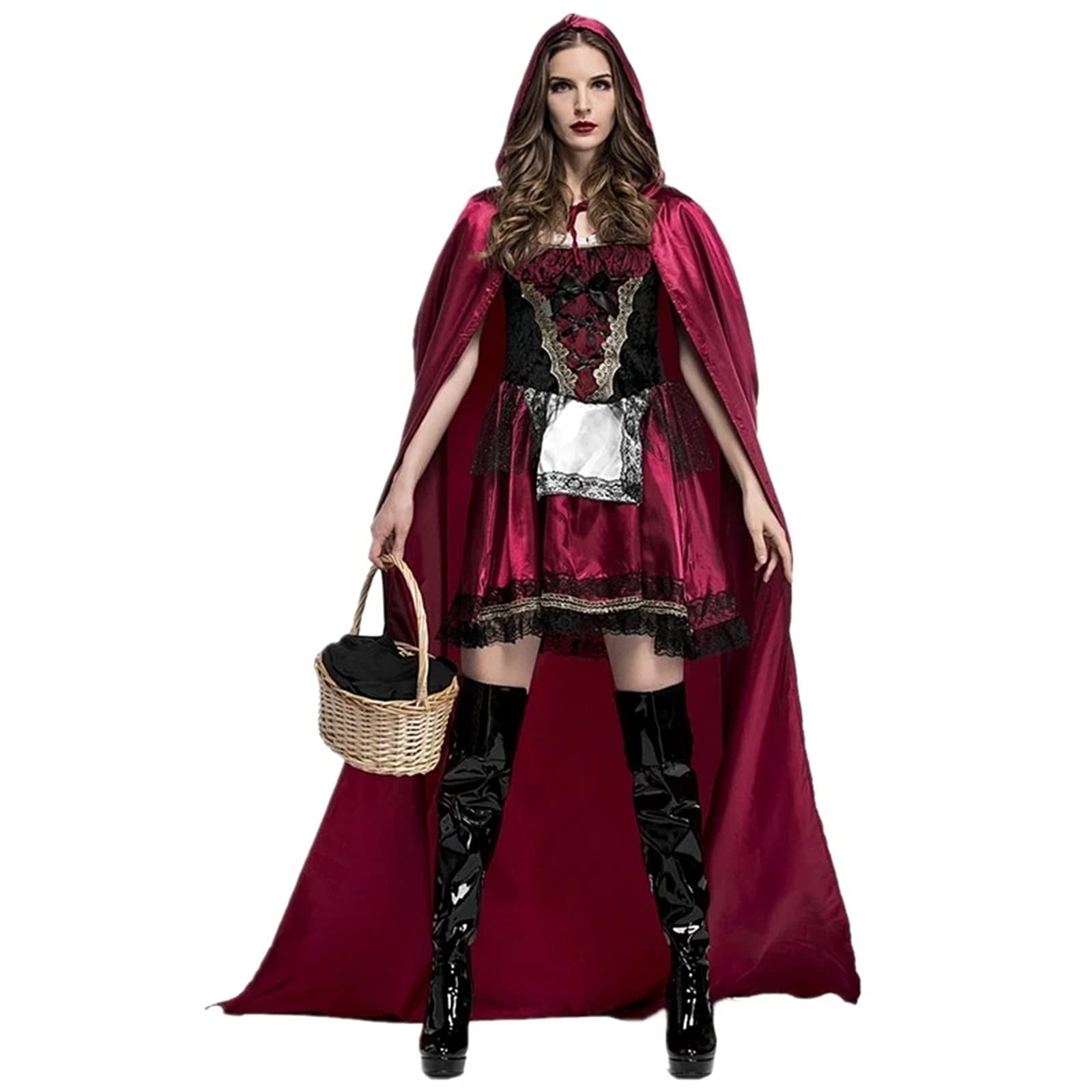Sexy Little Red Riding Hood Costume for Women - Halloween, Carnival, Masquerade Party Dress | Fairy Tale Cosplay & Fancy Dress Outfit | Perfect for Halloween Parties, Cosplay Events & Themed Nights