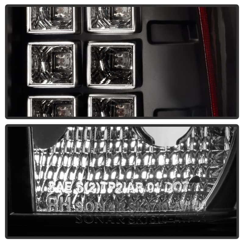 Spyder Auto 5001061 LED Tail Lights Black/Clear - High-Performance Brake Lights for Trucks & SUVs