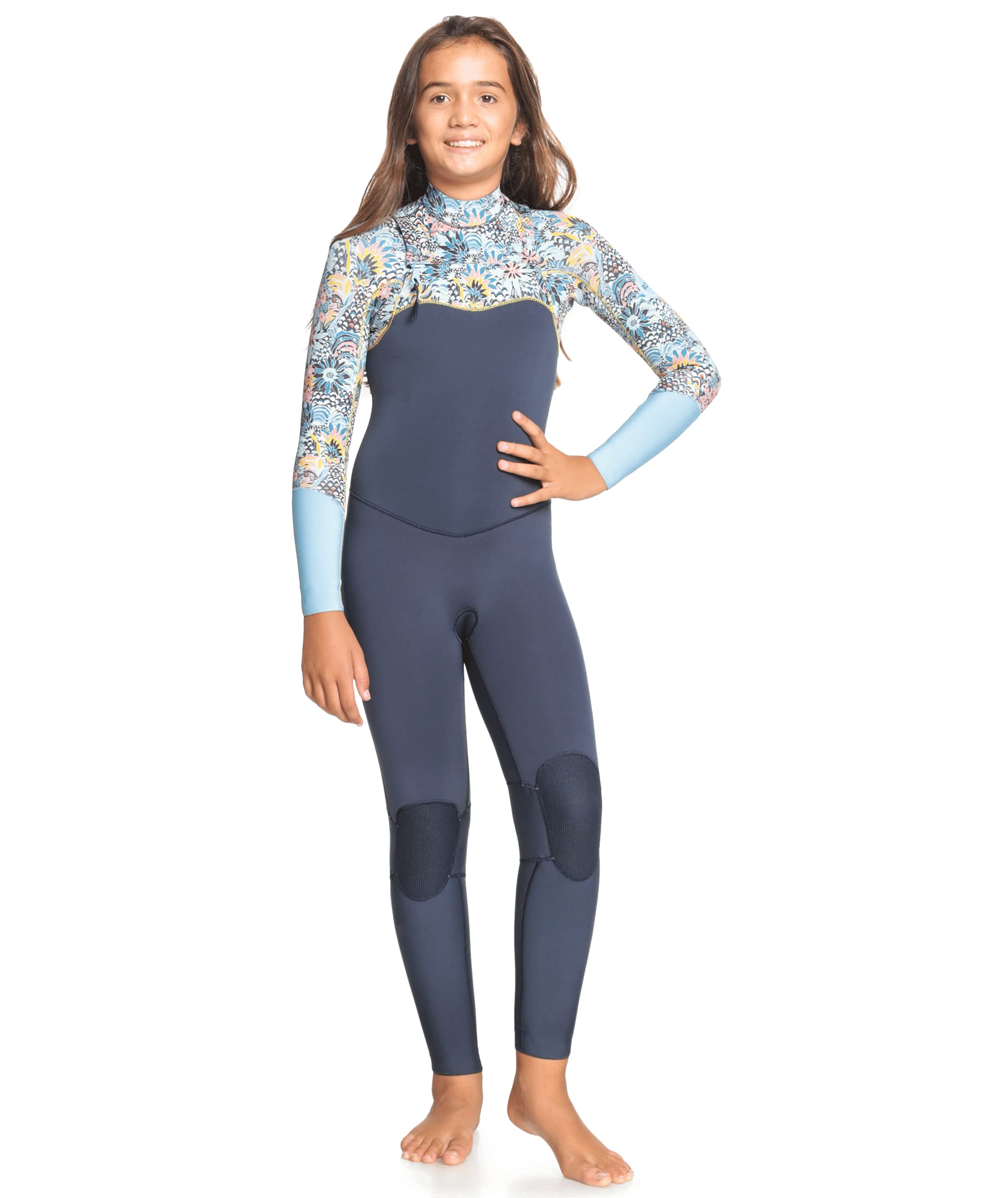 Roxy Girls 3/2mm Front Zip GBS Wetsuit - Warm & Flexible Neoprene for Surfing, Swimming & Water Sports