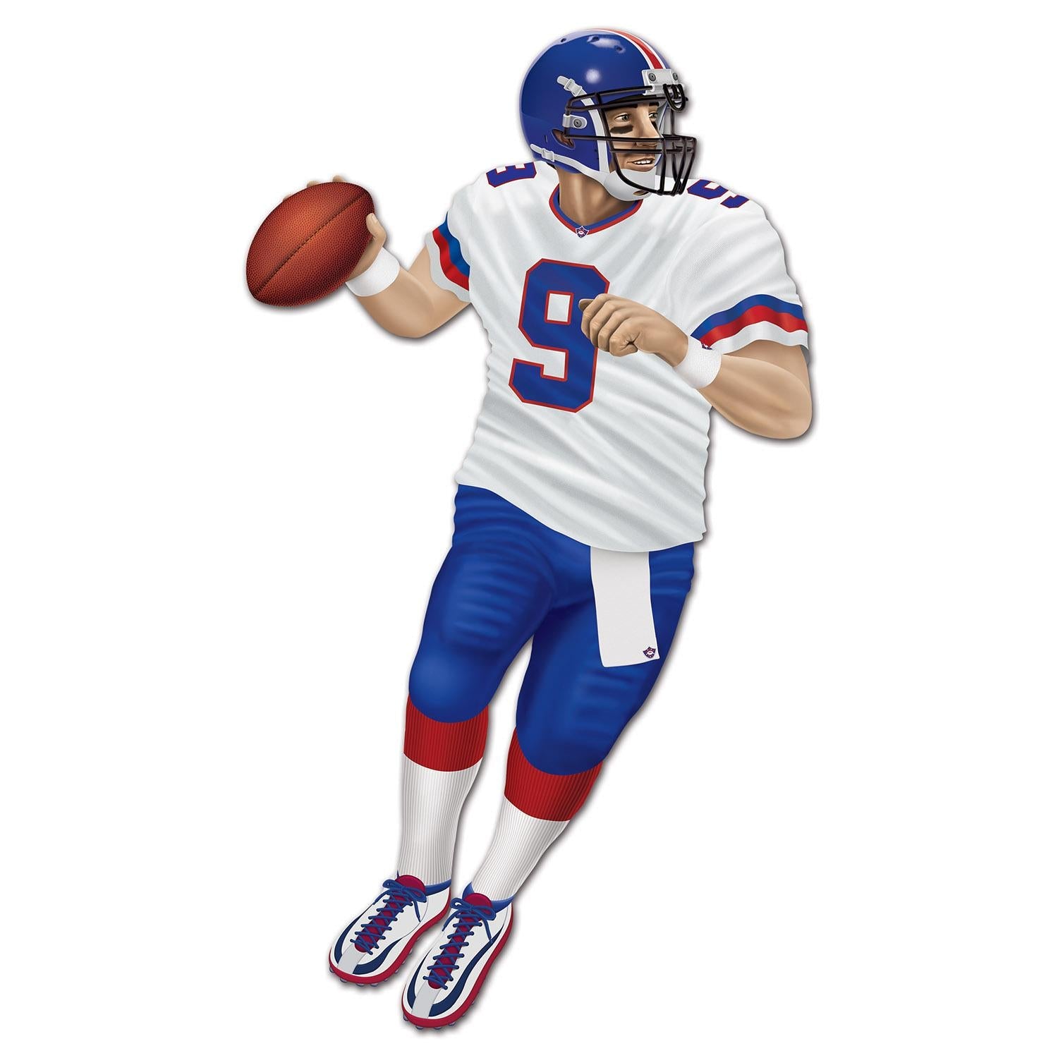 12 Pack Beistle Jointed Quarterback Party Cutouts - Football Game Decorations for Tailgating, Super Bowl Parties & Sports Themed Events
