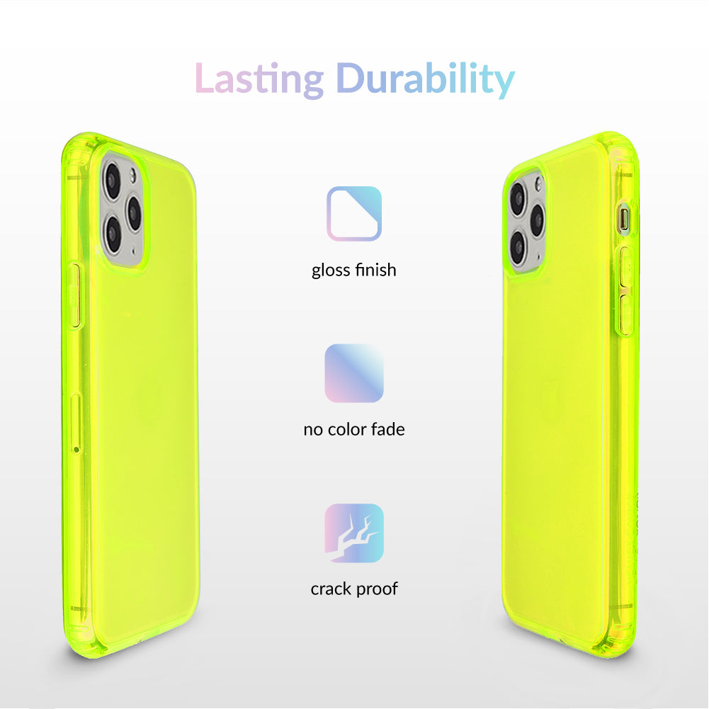 Neon Yellow Clear iPhone Case - Shockproof & Slim Protective Cover for iPhone [Model] - Perfect for Outdoor Activities, Sports & Daily Use