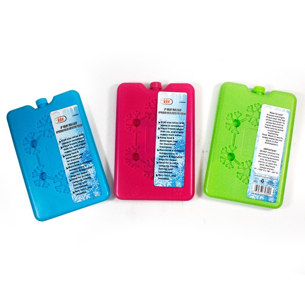 ATB 2-Pack Reusable Ice Packs (7oz) - Slim Cooling Gel Packs for Lunch Bags, Pain Relief, Food & Drink Storage - Perfect for Picnics, Sports Injuries, and Meal Prep