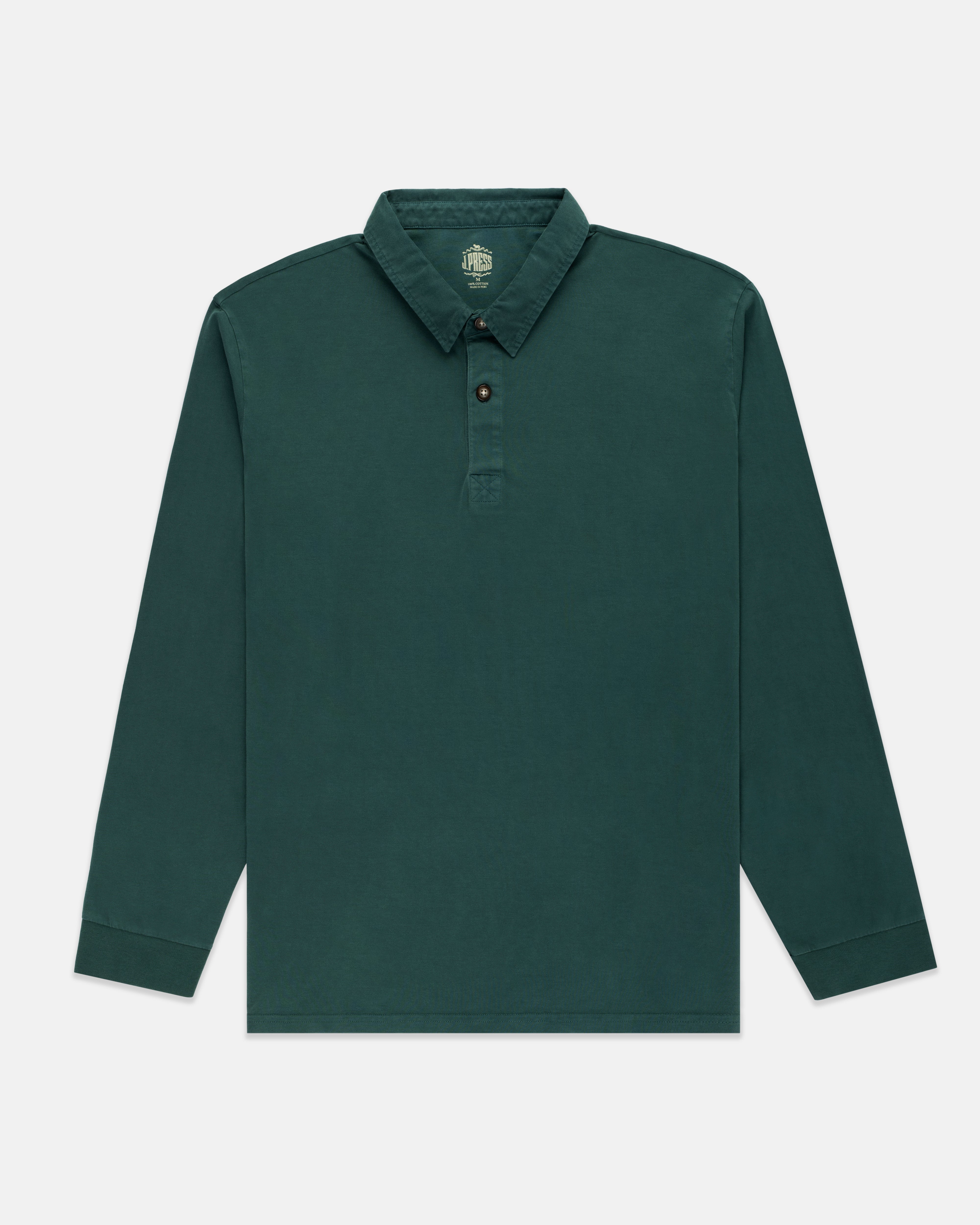 Premium Solid Color Long Sleeve Polo Shirt for Men - Comfortable Business Casual Wear for Office, Golf & Outdoor Activities