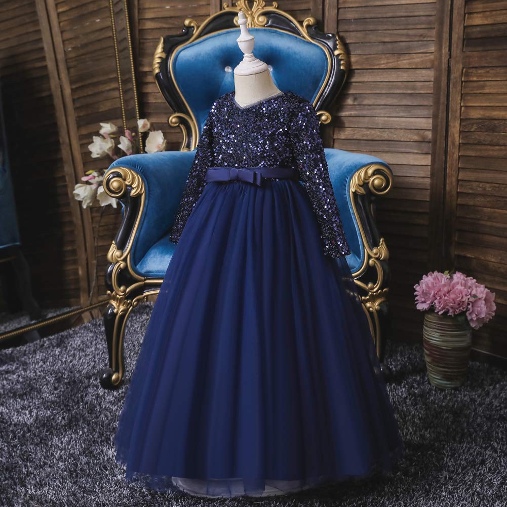 Royal Palace Lace Gothic Victorian Gown for Girls - Long Sleeve Princess Dance Dress for Party, Wedding, Pageant & Masquerade Ball | Elegant Fancy Costume for Halloween, Cosplay & Special Occasions