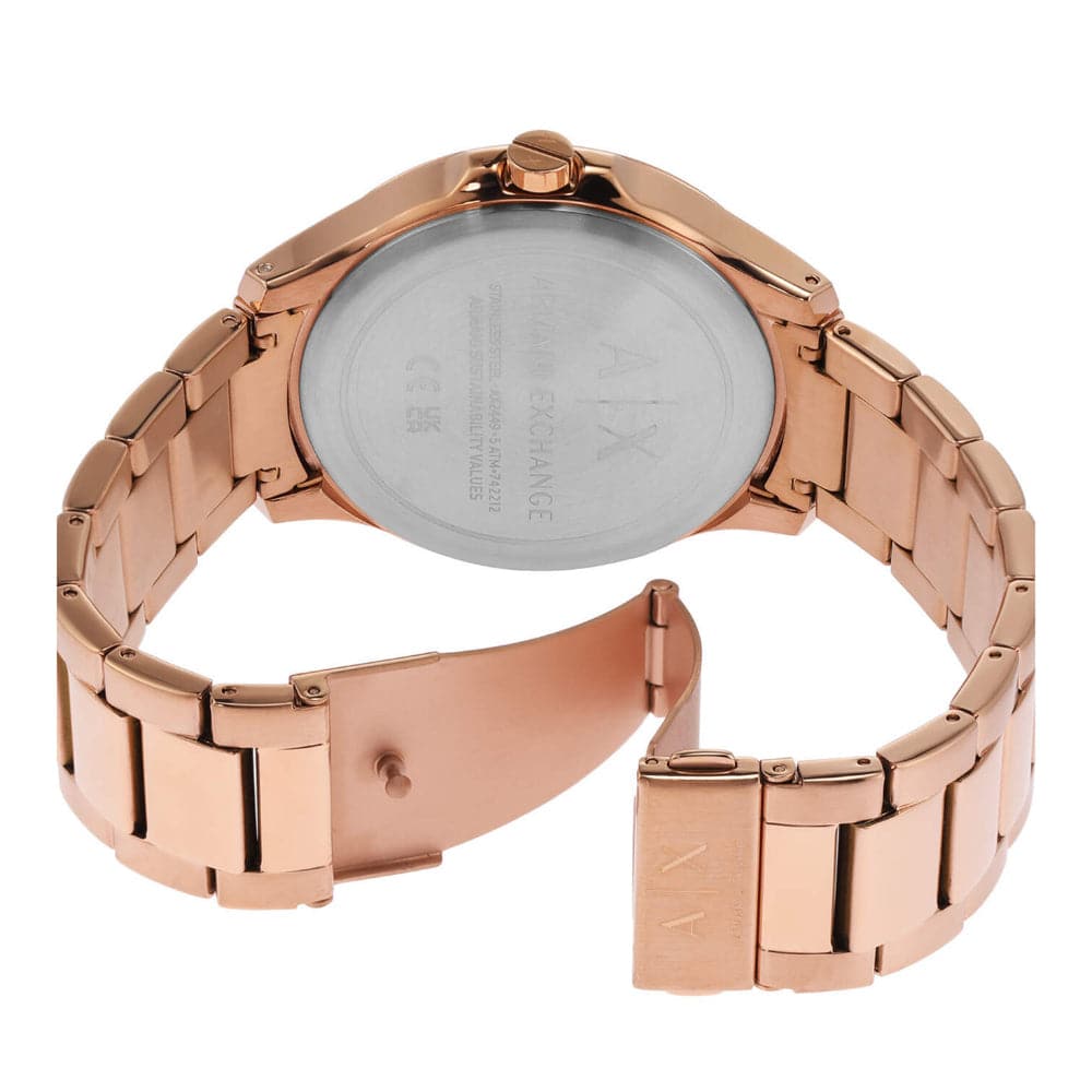 Armani Exchange AX2449 Men's Rose Gold Stainless Steel Watch - Stylish Accessory for Business, Formal & Casual Wear