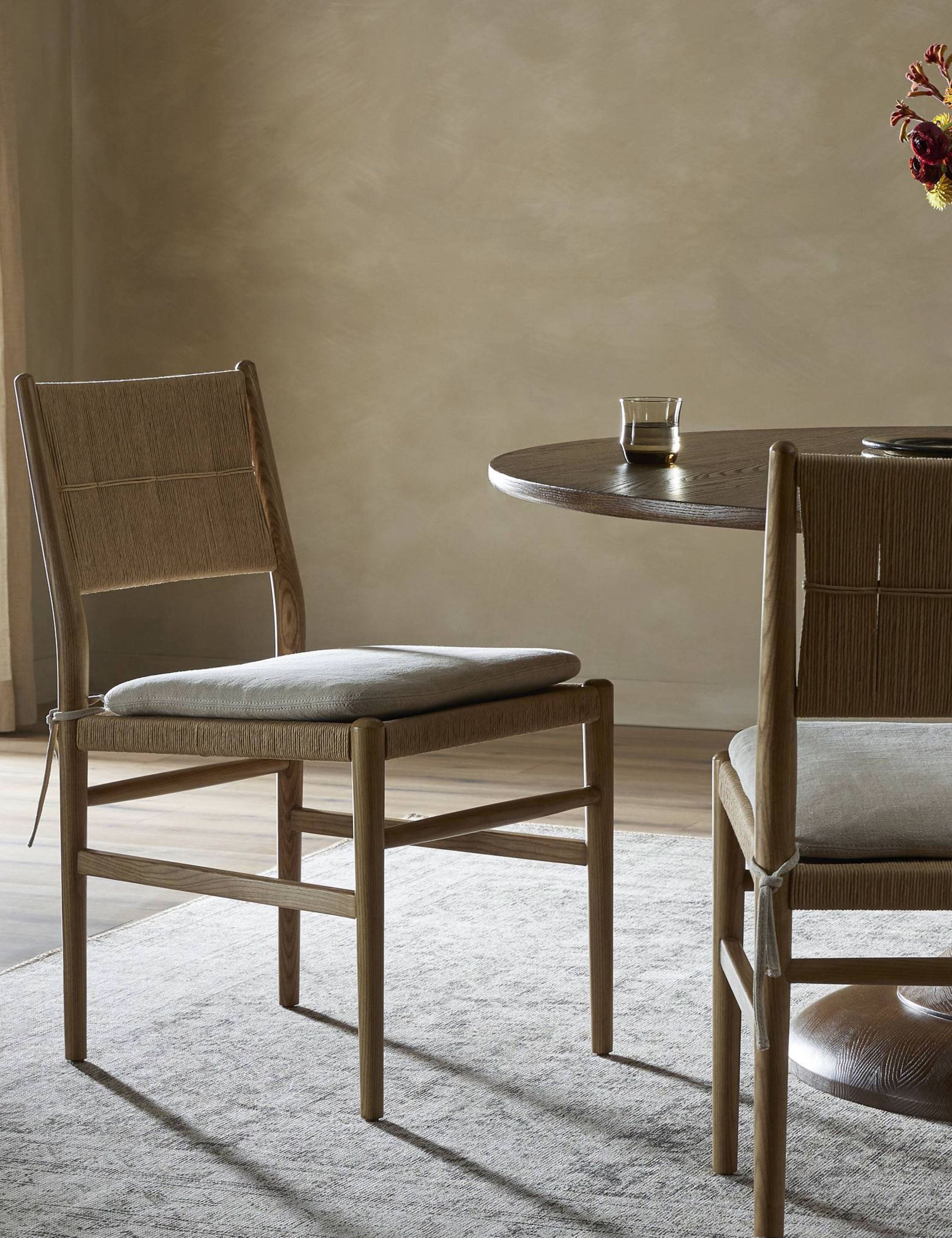 Dara Dining Chair by Amber Lewis x Four Hands - Modern Wooden Dining Chair for Kitchen, Dining Room & Home Decor - Perfect for Farmhouse, Scandinavian & Contemporary Interiors