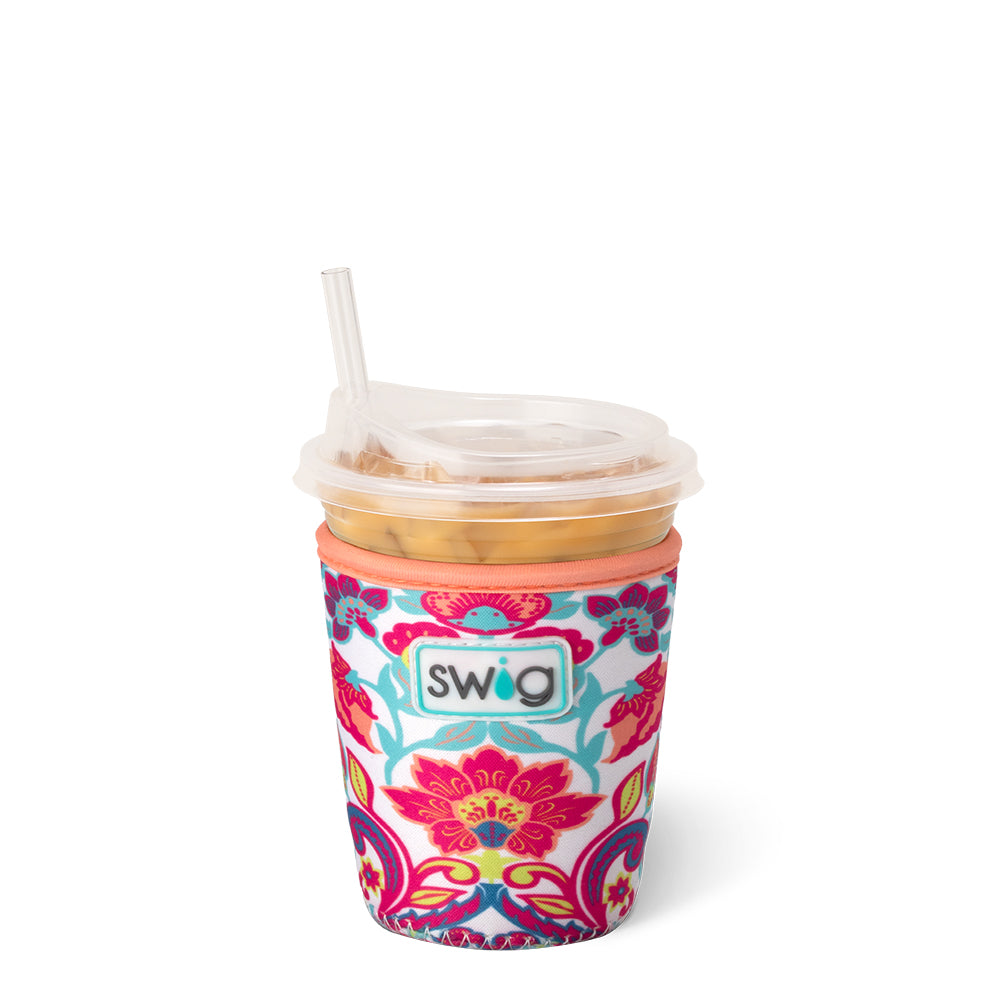 Flourish Small Iced Cup Coolie - Insulated Beverage Sleeve for Iced Coffee, Tea, and Cold Drinks - Perfect for Home, Office, and Outdoor Use