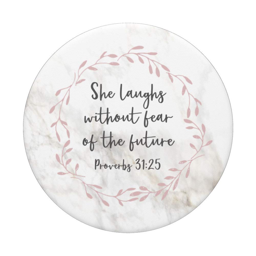 Inspiring Proverbs 31:25 Jewelry - 'She Laughs Without Fear' Christian Gift for Women | Faith-Based Encouragement for Daily Life & Special Occasions