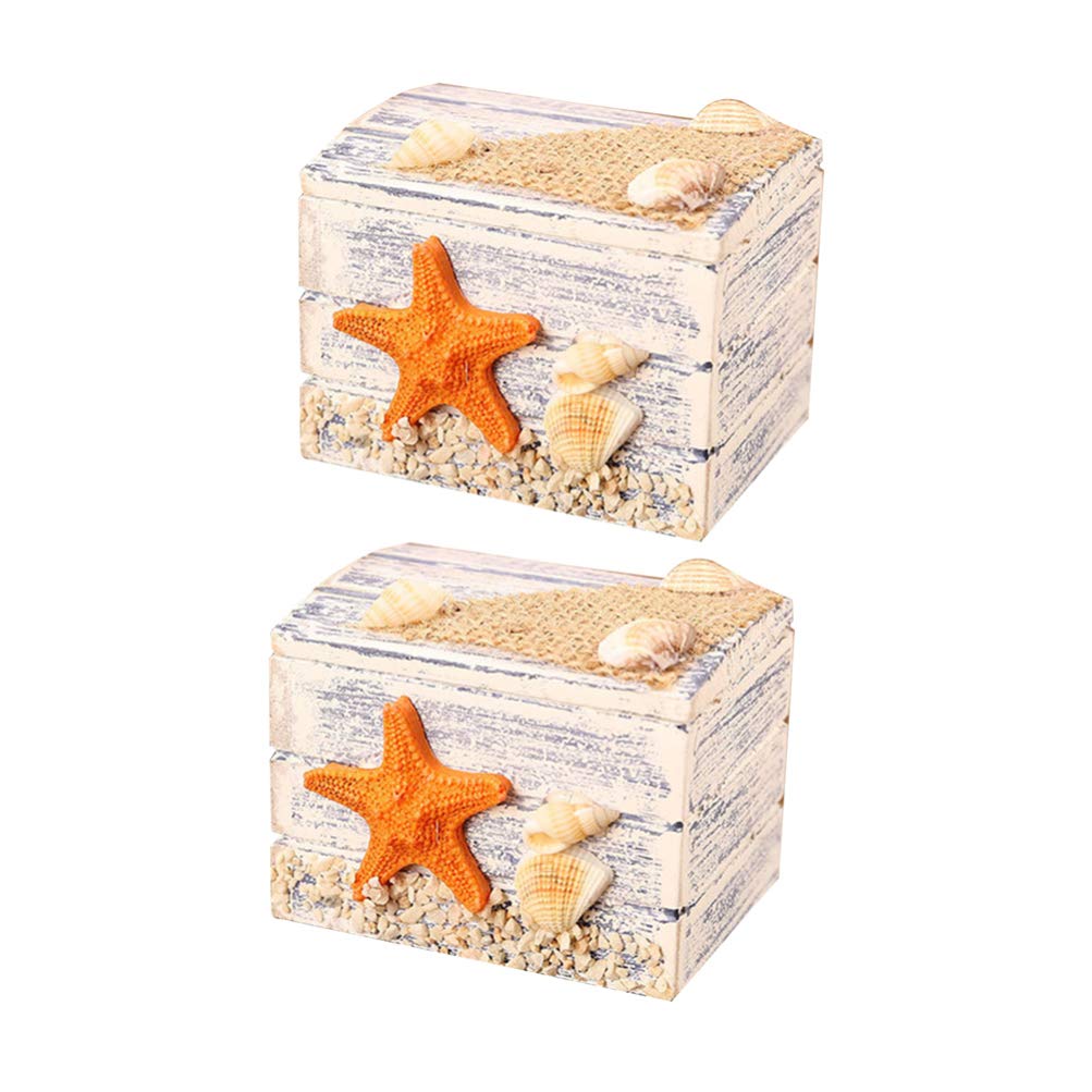 EXCEART 2 Pack Small Unfinished Wooden Jewelry Box - Handmade Photo Storage Organizer for Rings, Earrings & Keepsakes - Perfect Gift Box for Wedding, Birthday & Home Decor