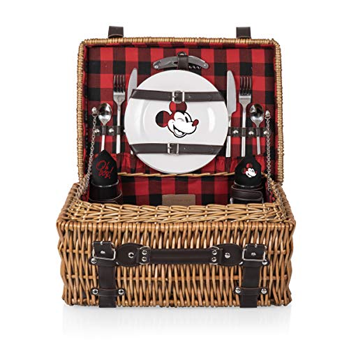 Disney Mickey Mouse - Red & Black Buffalo Plaid Pattern