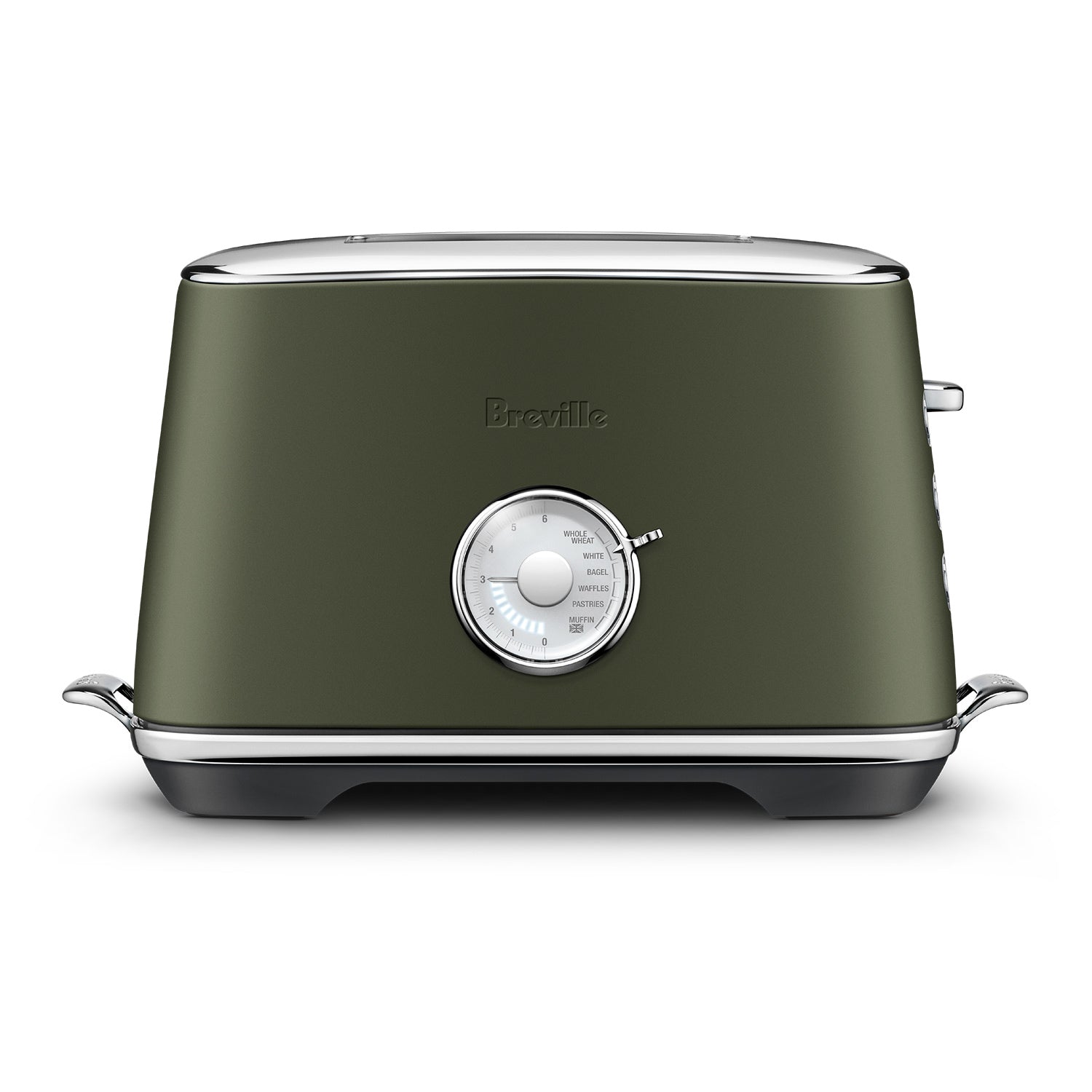 Breville The Toast Select Luxe 4-Slice Toaster - Brushed Stainless Steel with Olive Tapenade Finish | Perfect for Breakfast, Brunch & Entertaining