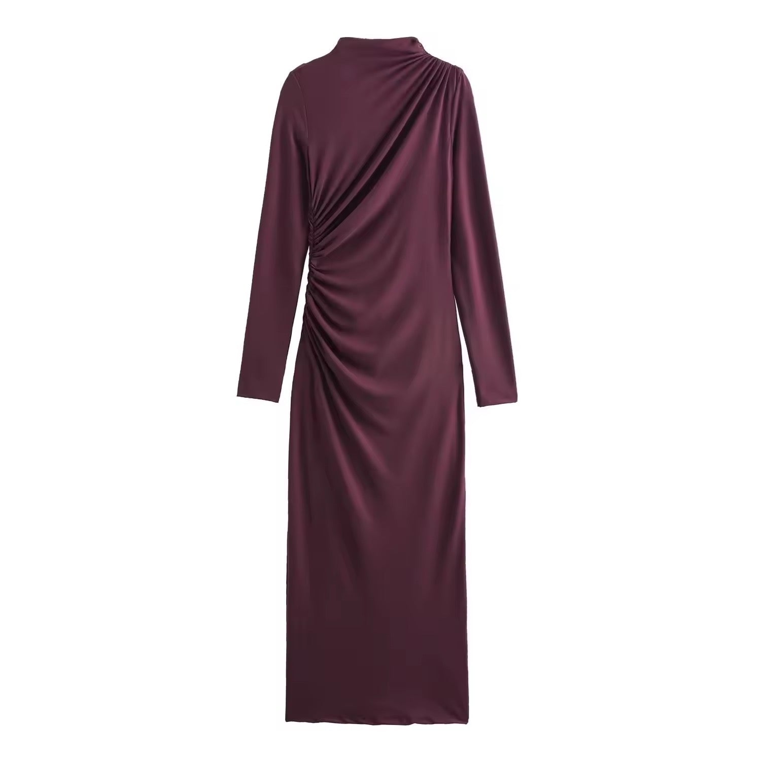 Livia Long Sleeved Bodycon Midaxi Dress for Women - Slim Fit Stretchy Party Cocktail Dress for Evening, Date Night & Special Occasions