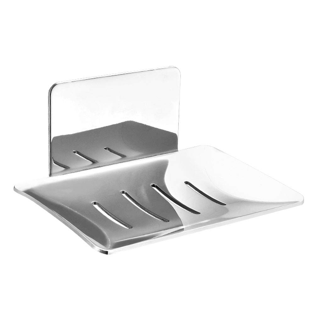Xinhua 304 Stainless Steel Soap Holder - Punch-Free Design, Rustproof Bathroom Soap Dish with Drain Holes (Color A) - Perfect for Kitchen, Bathroom & Shower Organization