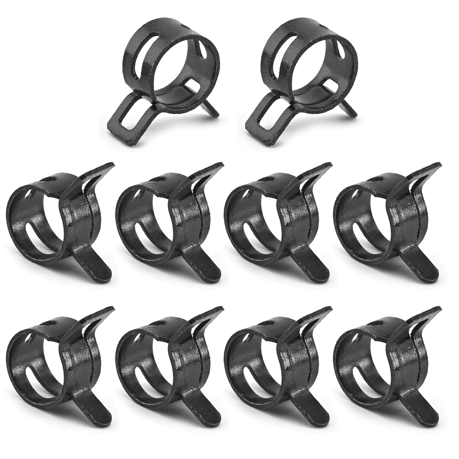 MroMax 10Pcs 11mm Hose Clamps for Fuel Line & Vacuum Hose - Automotive Use