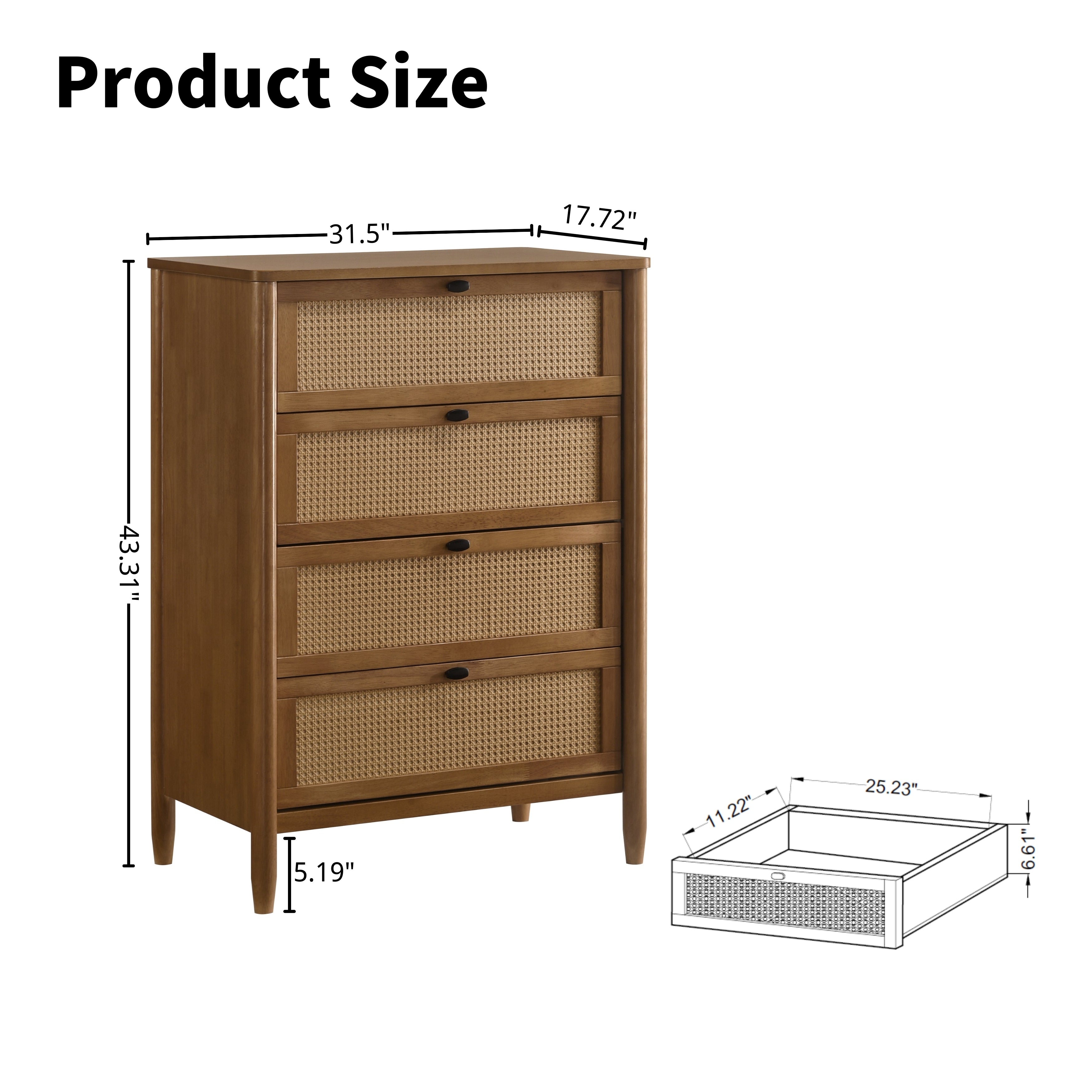 Roundhill Furniture Vichy 5-Piece Rubberwood Bedroom Set with Upholstered Queen Bed, Dresser, Mirror, Nightstand & Chest - Complete Bedroom Furniture for Master Bedroom, Guest Room or Apartment